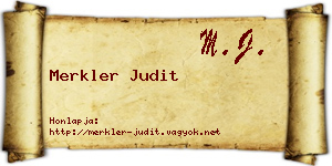 Merkler Judit névjegykártya